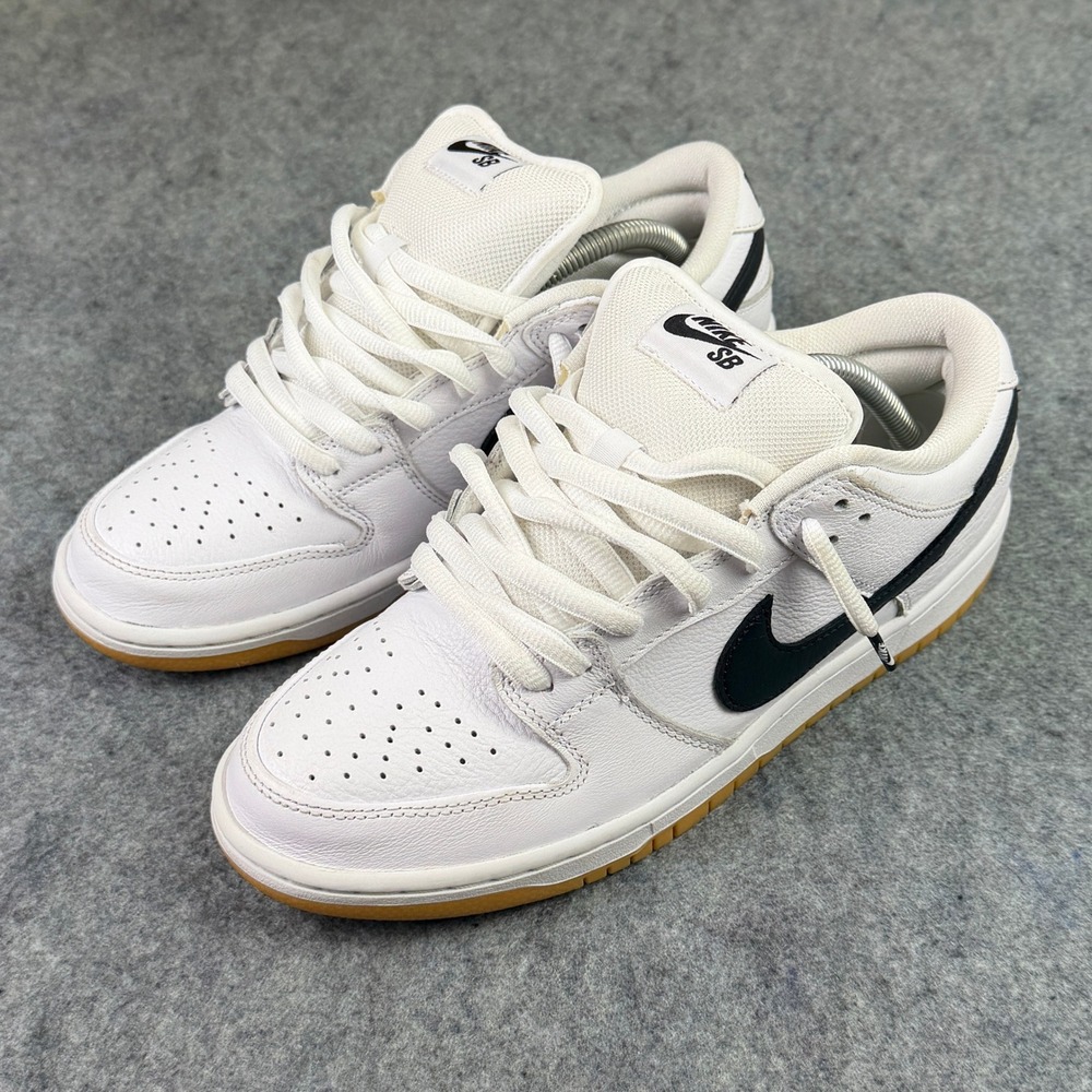 Nike SB Dunk Low Pro White Gum Black CD2563-101 Mens Size 9 Sneakers